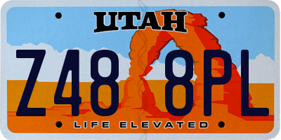 UT license plate Z488PL