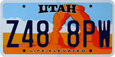 UT license plate Z488PW