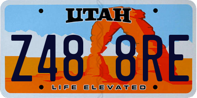 UT license plate Z488RE