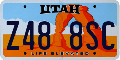 UT license plate Z488SC