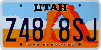 UT license plate Z488SJ