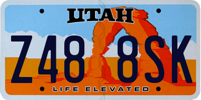 UT license plate Z488SK