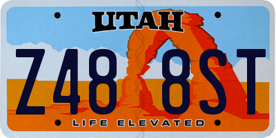 UT license plate Z488ST