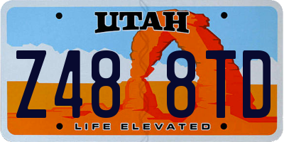 UT license plate Z488TD