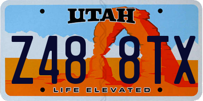 UT license plate Z488TX