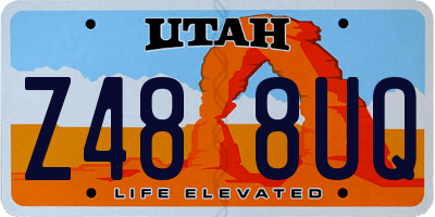 UT license plate Z488UQ