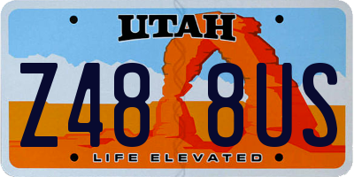 UT license plate Z488US