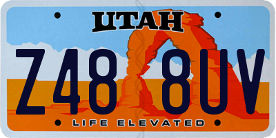 UT license plate Z488UV