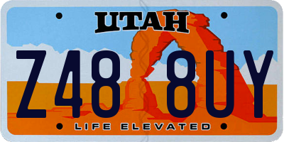 UT license plate Z488UY