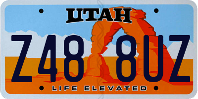 UT license plate Z488UZ