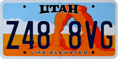 UT license plate Z488VG
