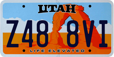 UT license plate Z488VI