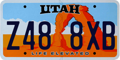 UT license plate Z488XB