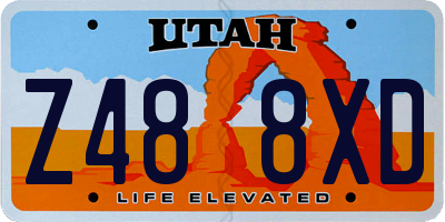 UT license plate Z488XD