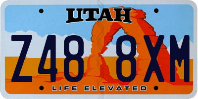 UT license plate Z488XM