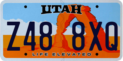 UT license plate Z488XQ