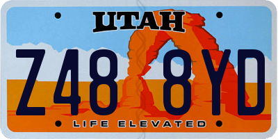 UT license plate Z488YD