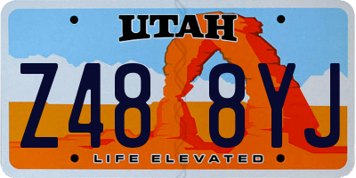 UT license plate Z488YJ