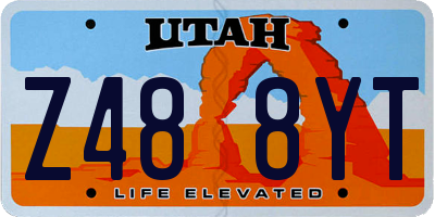 UT license plate Z488YT