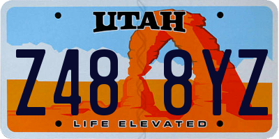 UT license plate Z488YZ