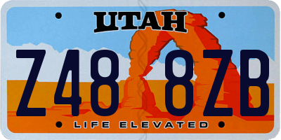 UT license plate Z488ZB