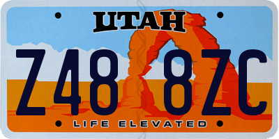 UT license plate Z488ZC