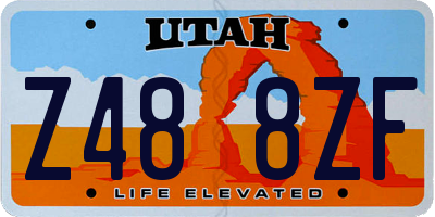 UT license plate Z488ZF