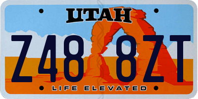 UT license plate Z488ZT