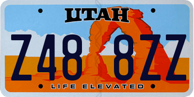 UT license plate Z488ZZ