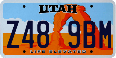 UT license plate Z489BM