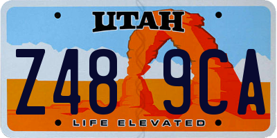 UT license plate Z489CA