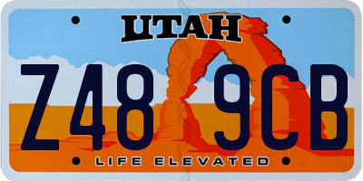 UT license plate Z489CB