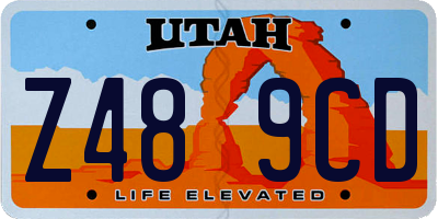 UT license plate Z489CD