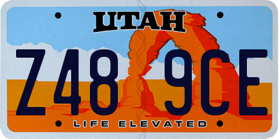 UT license plate Z489CE