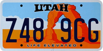 UT license plate Z489CG