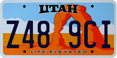 UT license plate Z489CI