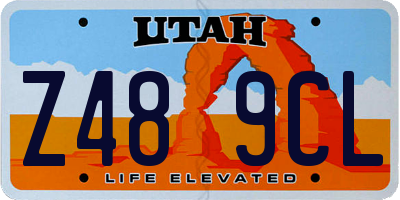 UT license plate Z489CL