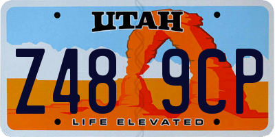 UT license plate Z489CP