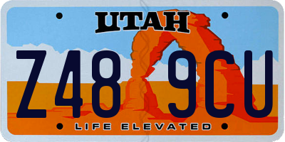 UT license plate Z489CU