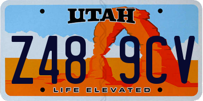 UT license plate Z489CV