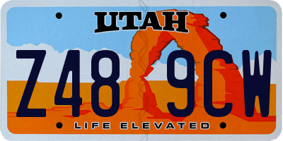 UT license plate Z489CW