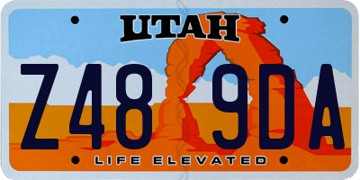UT license plate Z489DA