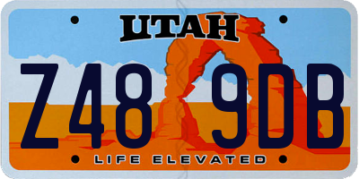 UT license plate Z489DB