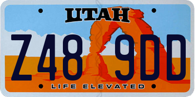 UT license plate Z489DD