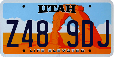UT license plate Z489DJ