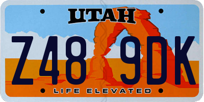 UT license plate Z489DK