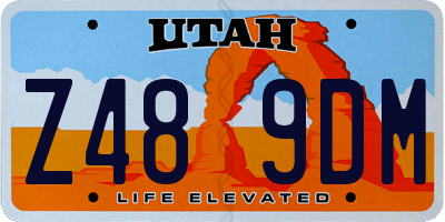 UT license plate Z489DM