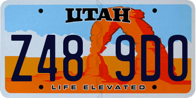 UT license plate Z489DO