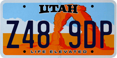 UT license plate Z489DP