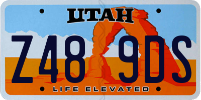 UT license plate Z489DS